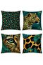 Leopard Art Patterned 4-Piece Throw Pillow Cover Set - 3
