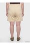 Beige Plus Size Soft Touch Women's Shorts - 3