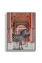 Zebra in an Indian Palace Abstract Wall Art | Framed Canvas Print | Luxury Modern Decor for Living Room, Bedroom, Office & Gift - 2
