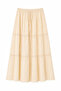 Women's 100% Cotton Lined Elastic Waist Skirt with Lacing - 4