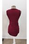 Women's Strappy Double-Breasted Collared Short Imported Crepe Dress with Side Pleat Detail - 8