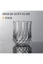 Diamond Glassware Set of 6, Premium Crystal Tumbler - 7oz Classic Tumblers for Beverages - Gift for Men, Dads, and Collectors - 5