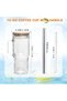 2PCS Glass Cups with Bamboo Lids and Straws, 24oz Tumbler With Handle, Drinking Glass Cups Sets for Iced Coffee, Smoothie Cup, Juices, Tumbler Tea Cup, Clear Water Cups, Travel Mug With Cleaning Brush - 5