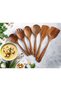 ® Kitchen 6 Piece Wooden Spoons for Cooking - Smooth Finish Teak Wooden Utensils for Cooking - 4