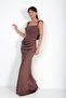 Women's Abraham Fabric Underwire Strapless Lined Long Dress - 3