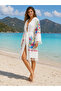 Flamingo Patterned Bamboo Peshtemal Bathrobe – Lightweight Thin Beach Bathrobe / Spa & Hammam Peshtemal – Unisex Loose Fit - 4