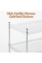 3-Tier Metal Rolling Utility Cart with Wheels, Chrome Steel Wire Storage Cart with Handle, Heavy Duty Mobile Organizer for Kitchen, Office, or Workshop Use - 6