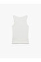 X Şahika Ercümen - Cotton Shell Detailed U-Neck Tank Top Blouse - 7