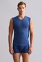 Egyptian Modal by Tencel Hercules Slim Fit V-Neck Sports Athlete Undershirt / T-Shirt Midnight Blue