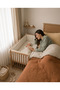Crib Side Protector with Snap Fasteners 70X130 cm 100% Cotton, 4 Piece Set Full Protection Baby Side Protection - 2