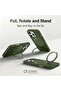 Magnetic Stand Case for iPhone 15, Shockproof Slim Hybrid TPU Cover with Grip & Ring, Matte | Aegis GripStand Pro Case - 3