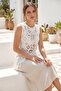 Ethnic Patterned Lace Crochet Woven Blouse - 2