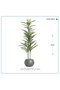 Artificial Areca Tree with Round Plastic Base { 3 Branches } - 6