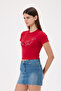 Star Girl Stone Printed Crop Baby Tee - 2