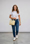Mini Size Zippered Butteryellow Cotton Canvas Handbag / Crossbody Bag - 3