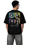 Unisex Oversize Pink Floyd Dark Side of the Moon Back Printed Rock Band T-Shirt - 3