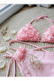 Women's High-Waisted Floral Bikini Set (Without Filling) - 3