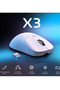 ماوس ألعاب لاسلكي خفيف الوزن X3 بثلاثة أوضاع (2.4G/USB-C سلكي/بلوتوث)، 26 ألف نقطة في البوصة، مستشعر بصري PAW3395، 5 أزرار قابلة للبرمجة لأجهزة الكمبيوتر/اللابتوب/ويندوز/ماك - أبيض - 2