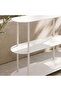 Octavia Metal 3 Tier Symetric Shelf 80x33x81cm - White - 2