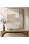 Plastra Textured Canvas Framed Wall Art 82.5x102.5cm - Natural