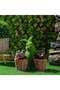 Moss Rabbit With 2 Planters 37.5x19x38cm - Green