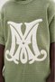 Men's Mchnst m Letter Knitwear T-Shirt Water Green - 2