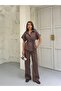 Premium Drawstring Waist Casual Shirt and Pants Two-Piece Set - 4