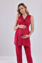 Cherry Lace Design Strappy Cotton Maternity Pajama Set - 5
