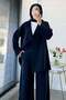 Premium Single Button Modal Trousers Suit - Navy Blue - 4