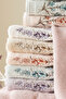 Rayna - 70% Bamboo / 30% Cotton Embroidered Hand Towels - Set of 6 50X90 - 2