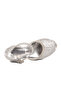 26A96 P Silver Girls' Heeled Sandals - 4