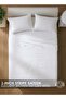 100% Cotton 600TC Single Bed Sheet Set White 160 x 220cm - 3