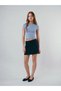 Crep Women's Skirt with Shorts, Mini Length, Elastic Waist, Lace-Up Interlock Skirt - 4