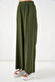 Women's Elastic Waist Wide Leg Pants 1517 - Khaki - 2