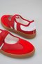 Women's Suede Look Strappy Mary Jane Casual Sneaker Red - 3