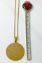Gold Color Felak, Nas and Nazar Verse Written Spiritual Dual Design Accordion Chain Stainless Steel Necklace - 3