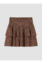 Nevavm Patterned Mini Skirt with Elastic Waist - 2