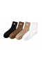 Women's Bow Ribbon Embroidery Patterned 12 Pairs Women's Cotton Summer Winter Socks Set - 3