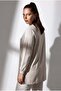 Two-Thread Stand Collar Zippered Single-Pocket Tunic - 2