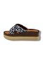 2500-293 White Leopard Patterned Anatomical Padded Sole Women's Slippers - 3