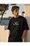 Gothic Window and Tile Pattern Back Printed Oversize Black Unisex T-Shirt - 5