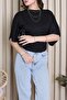 Stoned Modal Blouse Black - 52417.2181.