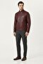Henry Men's Double-Sided Genuine Leather Burgundy Suede Jacket - 4