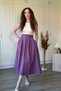 Belted Poplin Skirt Purple Dress - 3