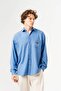 Tranquil Long Sleeve Embroidered Oversize Shirt with Pocket Detail - 4