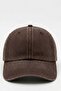 Unisex Dark Brown Washed Denim Outdoor Baseball Cap |   Adjustable Sports Cap