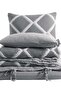 Dantel a Garcia Muslin Double Size Baklava Slice Bedspread & Duvet Cover Set - Anthracite - 2