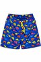 Boy's Patterned Swim Shorts Pool Swimsuit M00835 Cobalt Blue - 3