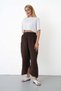 100% Cotton Muslin Shalwar Trousers Women's High Waist Oversize Relaxed Cut Black Summer Trousers with Pockets - 7