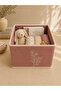 2-Piece Floral Patterned Closet Organizer Box - 30X30X30 cm Foldable Multi-Purpose Storage Box - 5